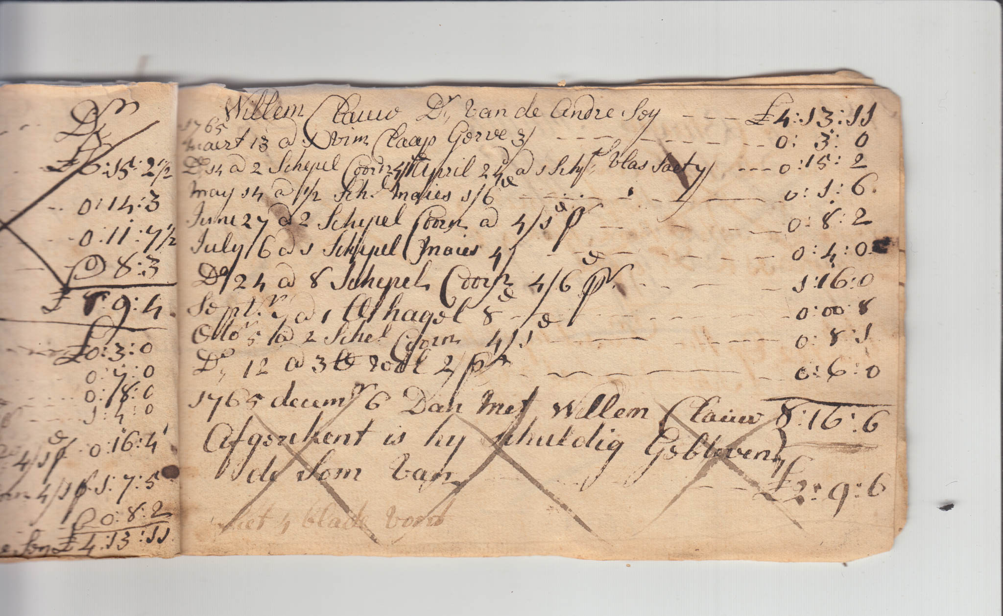BBH105 Pg 9, 1759-1771 & 1783 - Farm Sales Account Book